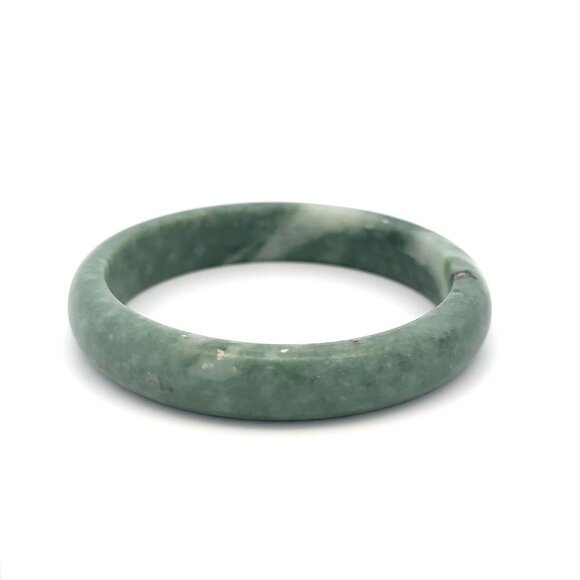 Natural Jade Gemstone Bangle Bracelet Size 7.5 inches - Picture 5 of 10